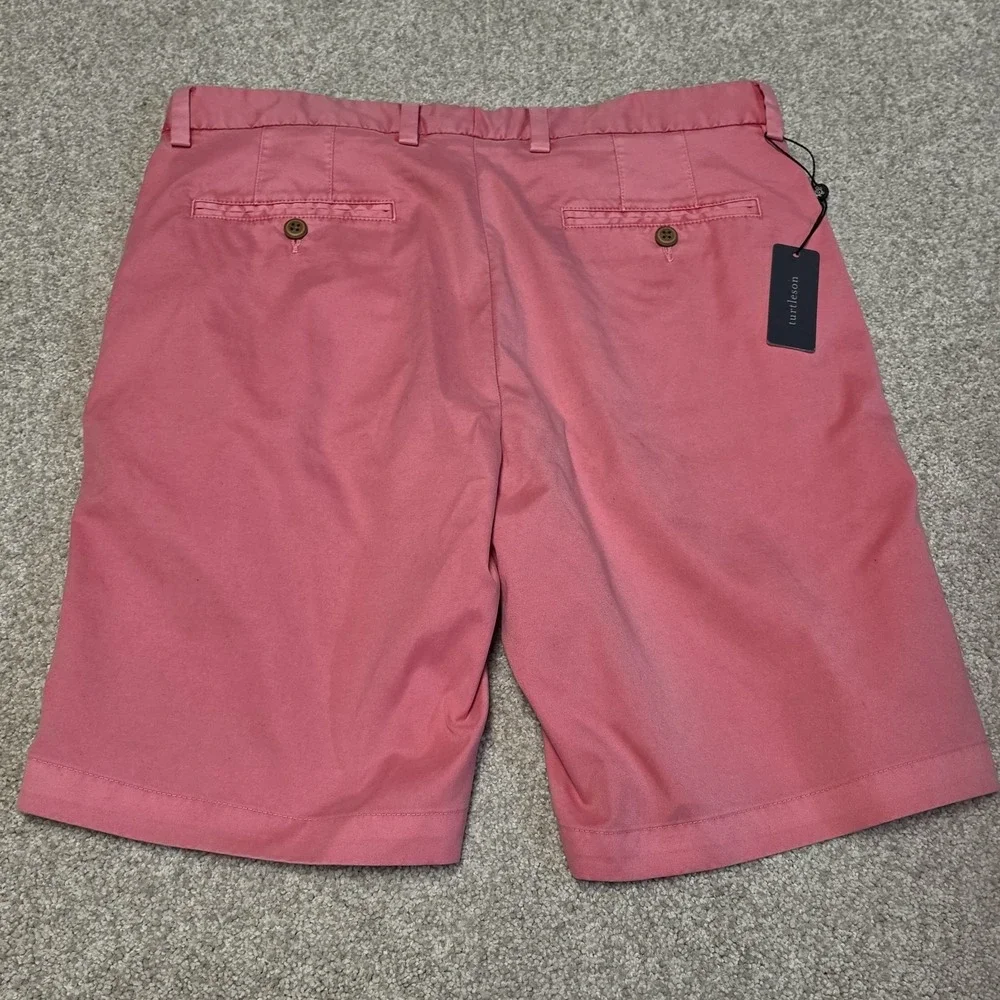 Turtleson Lawton Performance Shorts Men's Sz 33 Coral‎ NEW $110 Golf Preppy